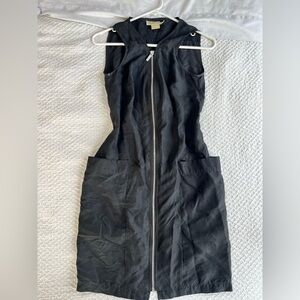 Black zip up dress